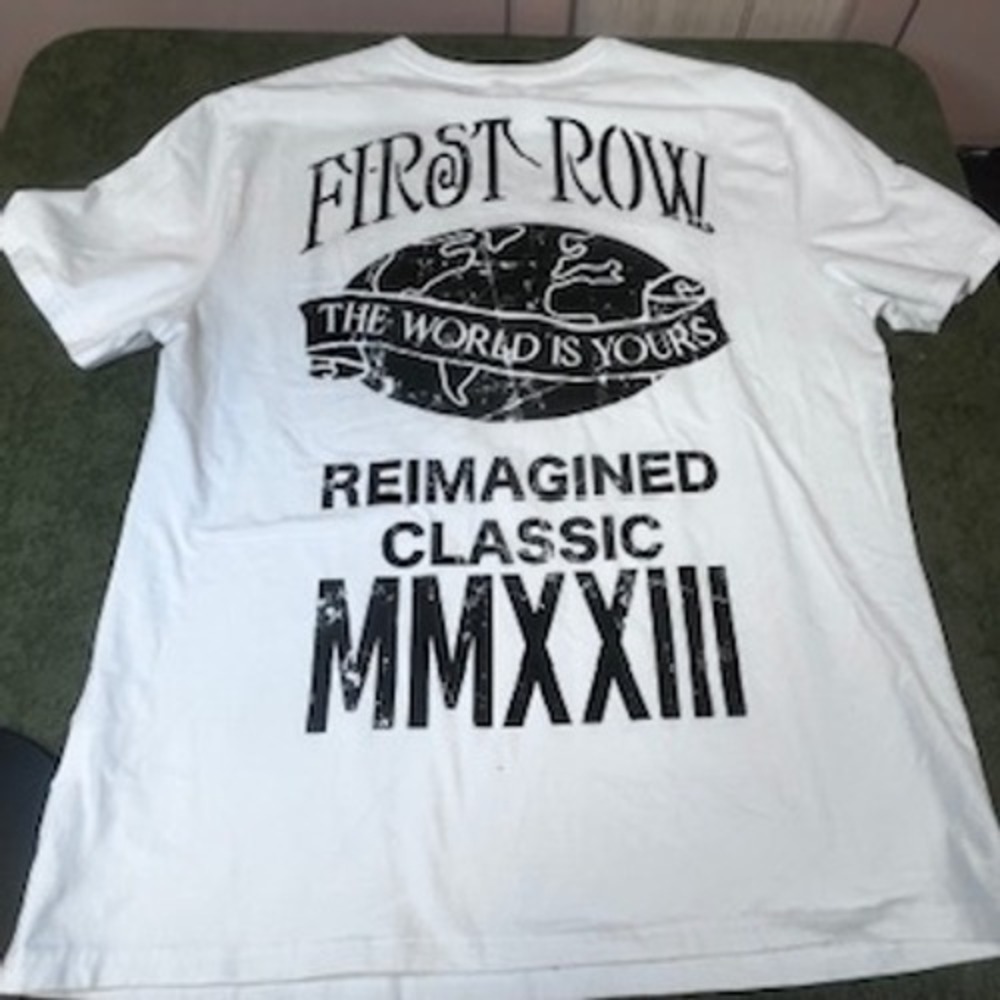 FIRST ROW INTERNATIONAL Mens White Graphic T Shirt XXL "The World Is Yours" - Picture 7 of 7
